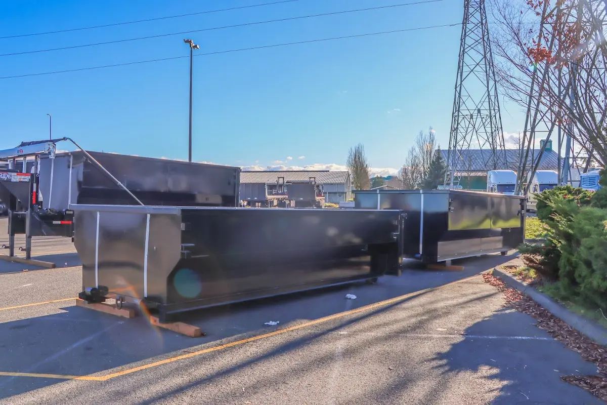 Roll-off dumpster ready for waste disposal at job site for 4 Yard Dumpster Rental in Lower Paxton